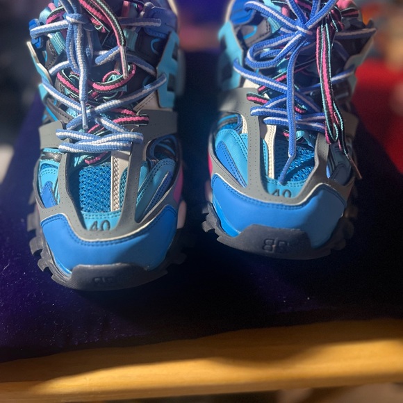 BALENCIAGA Blue and Pink Sneakers size40/US 7 - Picture 2 of 10